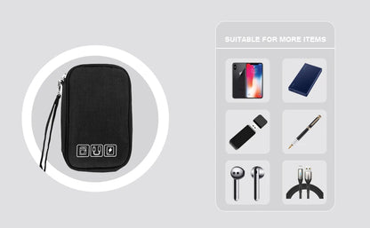 Organizer Bag Cable Organizer Travel Cord Organizer Case Pouch Portable Carrying Case For Charger Hard Drive Earphone USB Card