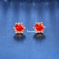 18K Plating Earrings S925 Sterling Silver D Color VVS1 Zircon Earring Stud for Women As Shinning As Diamond Wedding  Jewelry
