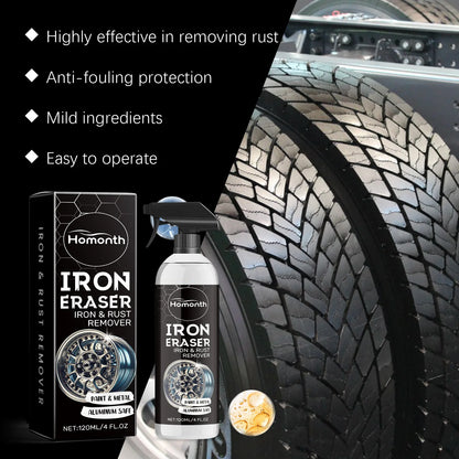 Rust Remover Spray Penetrating Lubricant Rust Converter for Wheels Brake Parts Restore Metal Car Detailing