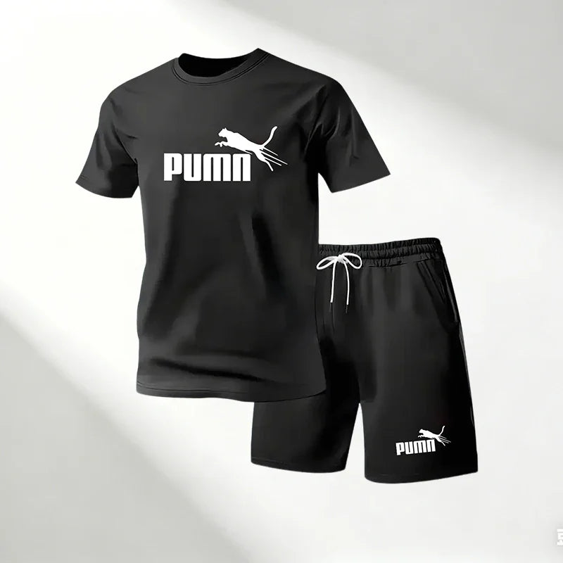 Hot Sale 2026 Men's T-Shirts Sets O-Neck Short Sleeve+Sports Shorts Quick Dry Casual Street Fashion Home Outdoor Running 2 Piece