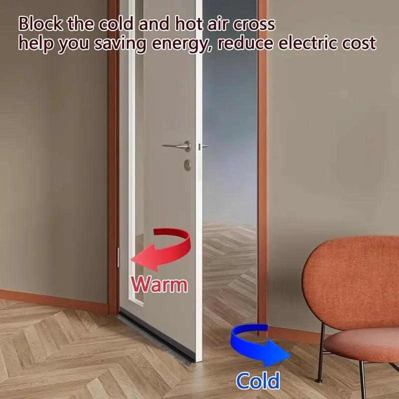 Door Sealing Strip Self-adhesive Door Bottom Gap Filling Sealing Strips Insect Proof Brush Strip Windproof Soundproof Door Tape