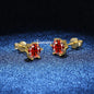 18K Plating Earrings S925 Sterling Silver D Color VVS1 Zircon Earring Stud for Women As Shinning As Diamond Wedding  Jewelry