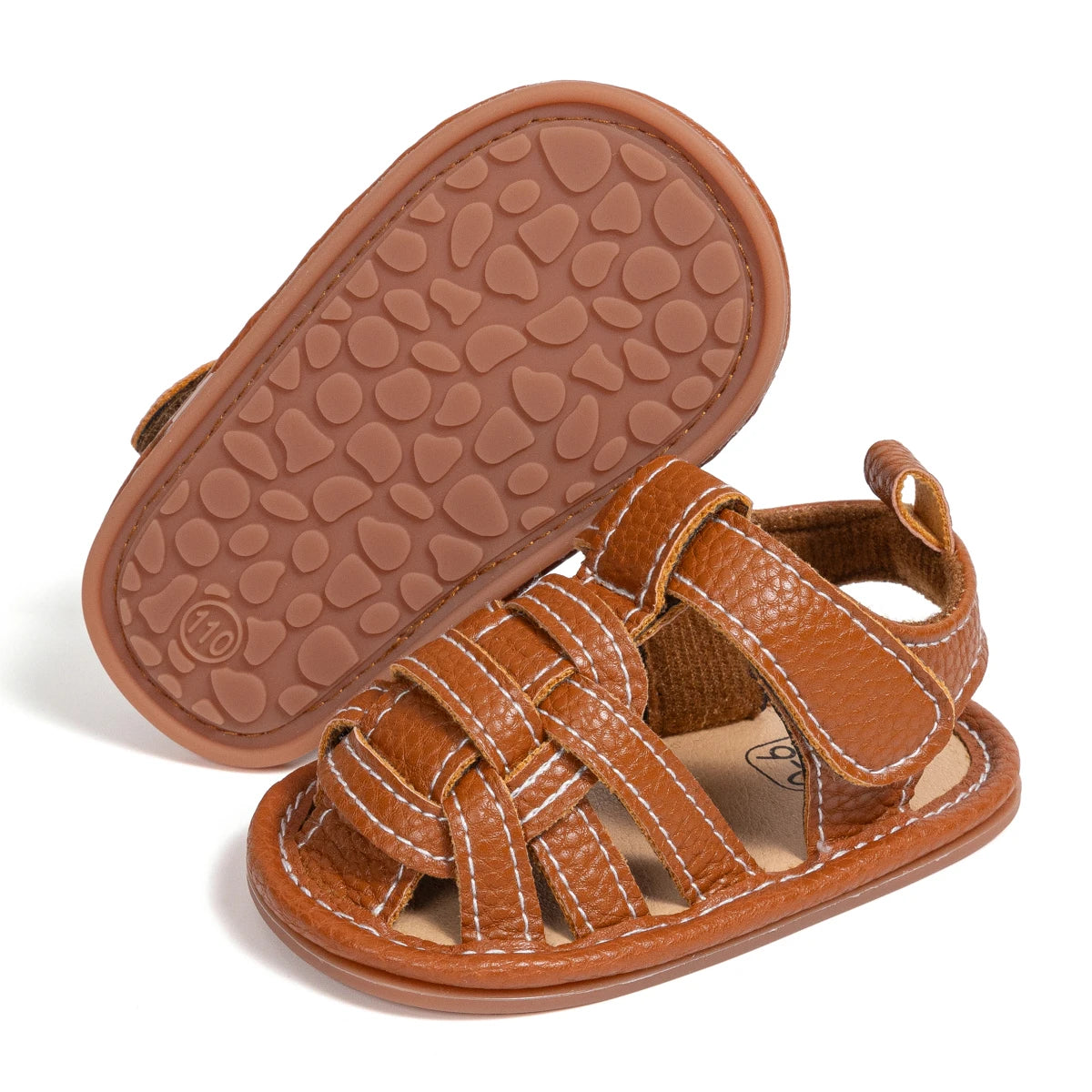 Summer Retro Unisex Baby Beach Sandals Wrap Toe Breathable Anti-slip Wear-resistance Braided Sandals Baby Toddler Shoes