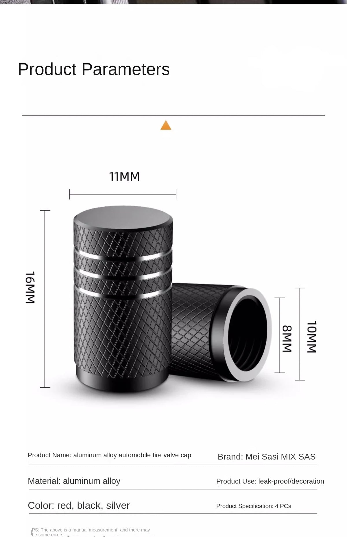 4Pcs Car Tire Valve Stems Cap Knurling Style Tire Valve Cap Aluminum Tire Wheel Stem Air Valve Cap car Universal accessories