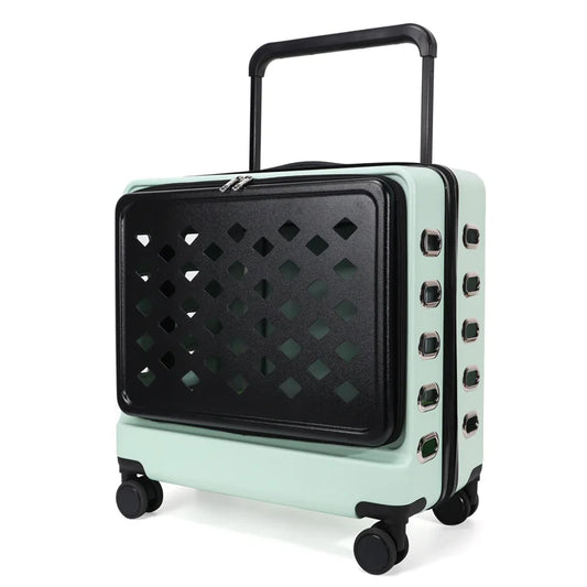 2026 Pet Trolley Luggage Portable Pet Outing Bag Transparent Space Cabin Pet Cart Handheld Cat Bag