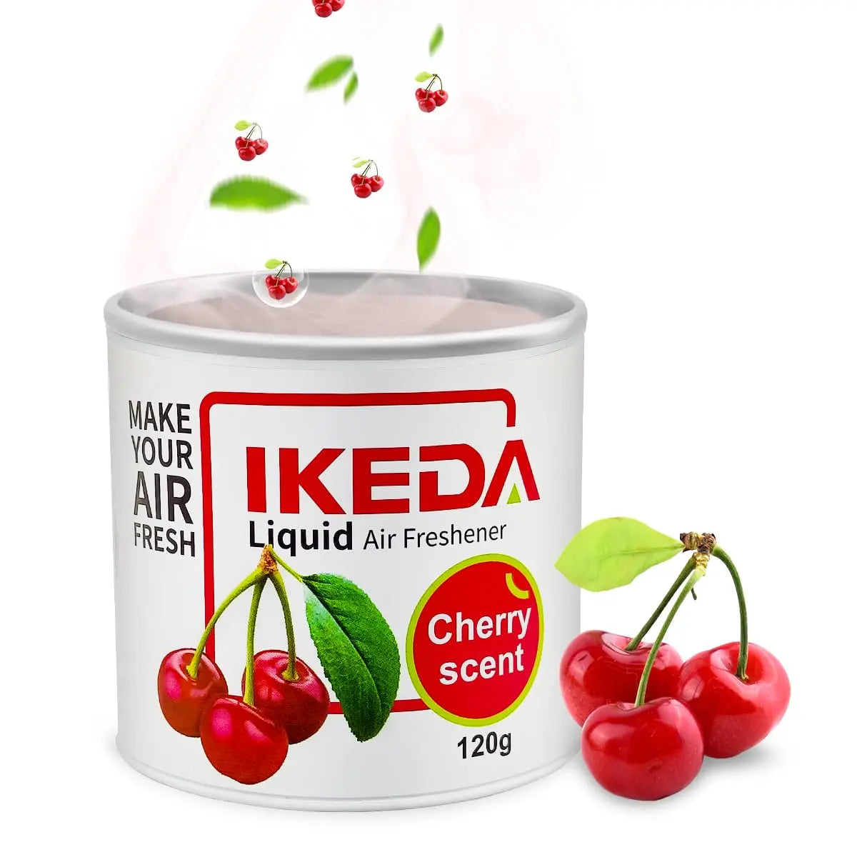 IKEDA 120g Green Apple Scent Liquid Air Freshener, Long Lasting Fruity Fragrance, Powerful Odor Eliminator for Car Home Office,