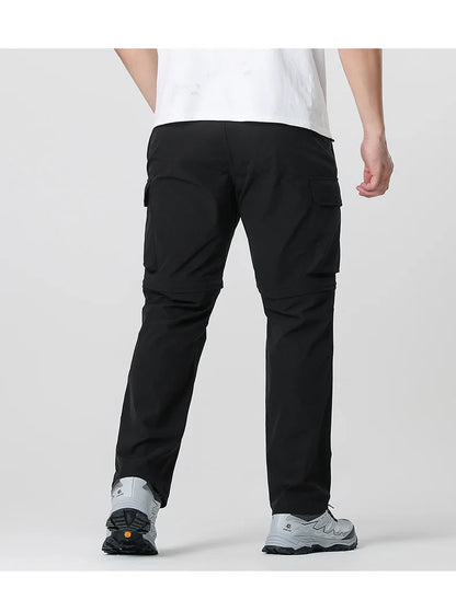Men's Cargo Hiking Convertible Pants, Waterproof, Quick Dry, Lightweight, Removable Zipper, Perfect for Outdoor Adventures, Fishing and Camping, All-Season Versatile Hiking Gear.