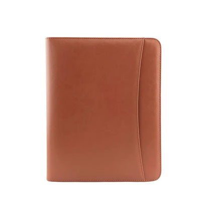 Leather Folder Zippered Closure Portfolio for Business IPad/Table and Card Interview Resume Binder