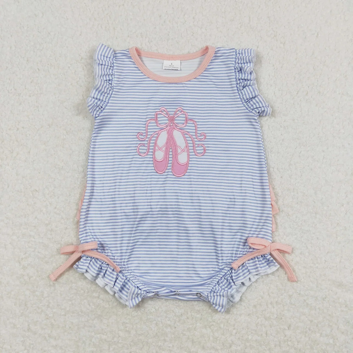 Wholesale Baby Girl Newborn Birthday Balloons Romper Bubble Embroidery Pink Plaid Bows Jumpsuit Kids Toddler Summer Clothes