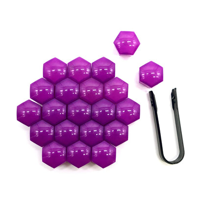 17mm/19mm/21mm 20Pcs Car Wheel Nut Caps Protection Covers Caps Auto Hub Screw Cover Black Car Tire Bolt Nut Cap Tyre Decoration