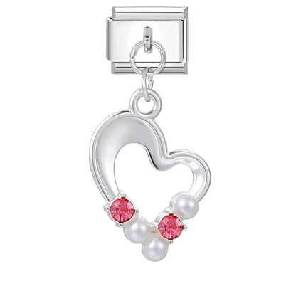 Y2K Butterfly Bow Knot Heart Star Moon Zircon Daisy Cross Italian Charm Links Fit 9mm Stainless Steel Bracelet DIY Making Gifts