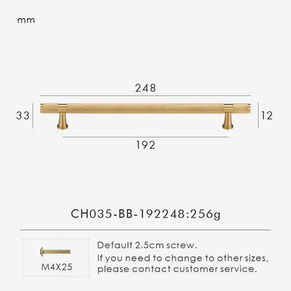 Nurlin Brass Diamond Cut Cross Knurl Pattern Cabinet Knob Pull T Bar Lengthened 38cm 15 Inch Cloakroom Door Drawer Handle