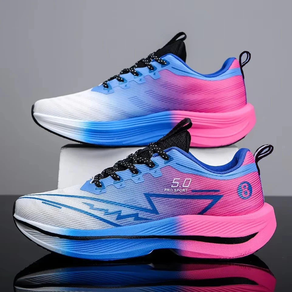 Brand Men's Carbon Plate Running Shoes Soft Cushion Shock Absorbing Sports Shoes Unisex Sneakers Light Anti-Slip Training Shoes