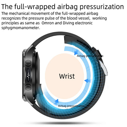 Sapphire Glass AMOLED Blood Pressure Smart Watches ECG Blood Oxygen Blood Pressure Air Pump Sport Health Tracking Smartwatch NFC