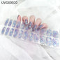 20/22Tips UV Semi cured Gel Nail Stickers Waterproof Long Lasting Full Gel Nail Wraps Press On Nail Decal DIY Manicure