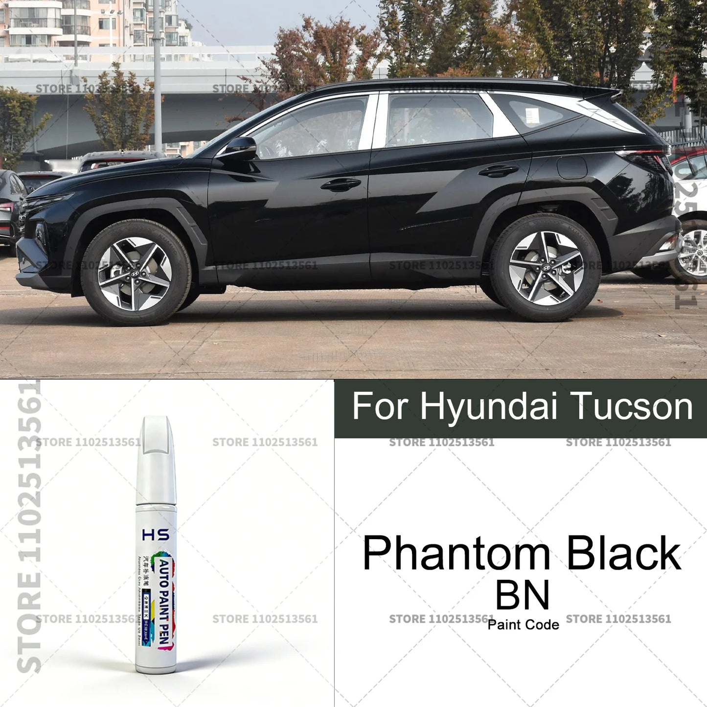Car Paint Repair Pen Touch Up Scratch Remover DIY Auto Accessories For 2004-2025 Hyundai Tucson White Brown Black E9 BN Blue BU