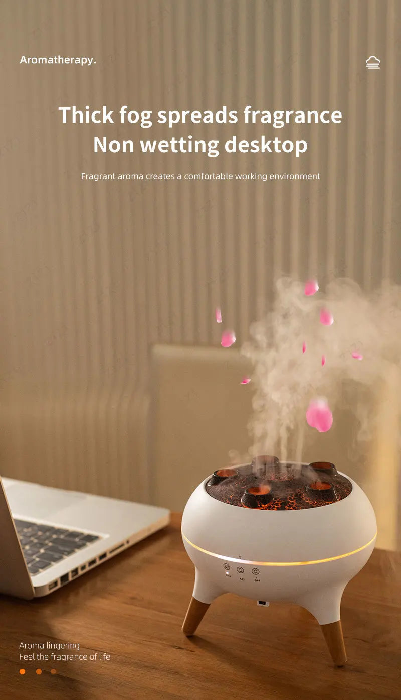 Dynamic Rainbow Jellyfish Essential Oil Fragrance Machine 250ml Essential Oil Diffuser Ultrasonic Porous Atomization Humidifier
