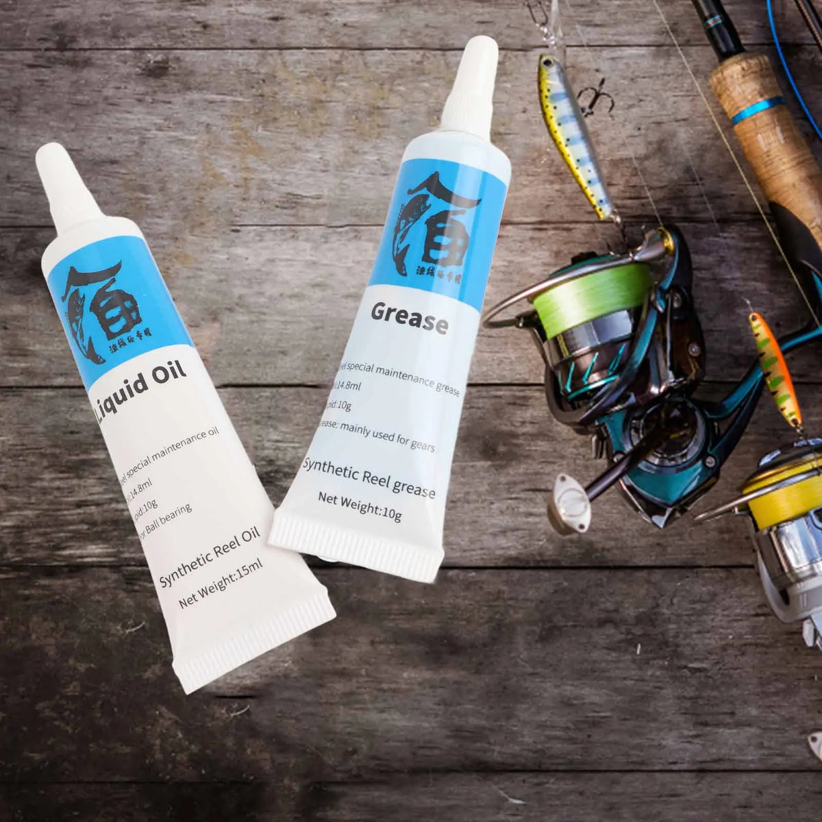 Black + White Lube/Grease Fishing Reel Lubricant Reel Maintenance Kit Prevents Rust Extends Service Life Reel Maintenance Kit