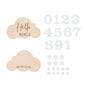2Pcs Baby Wooden Balloon Milestone Cards Photography Accessories Baby Photography Shooting Props For Newborn Birthing Gifts