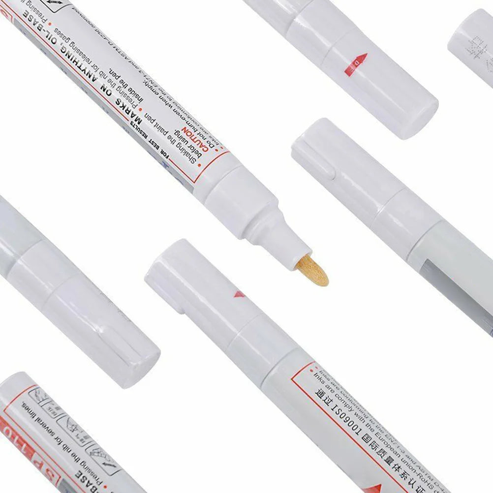 Car Scratch Repair Pen White Multi- -Up Paint Marker for Auto Tire Rim Scratch Concealing Oxidation Resistance