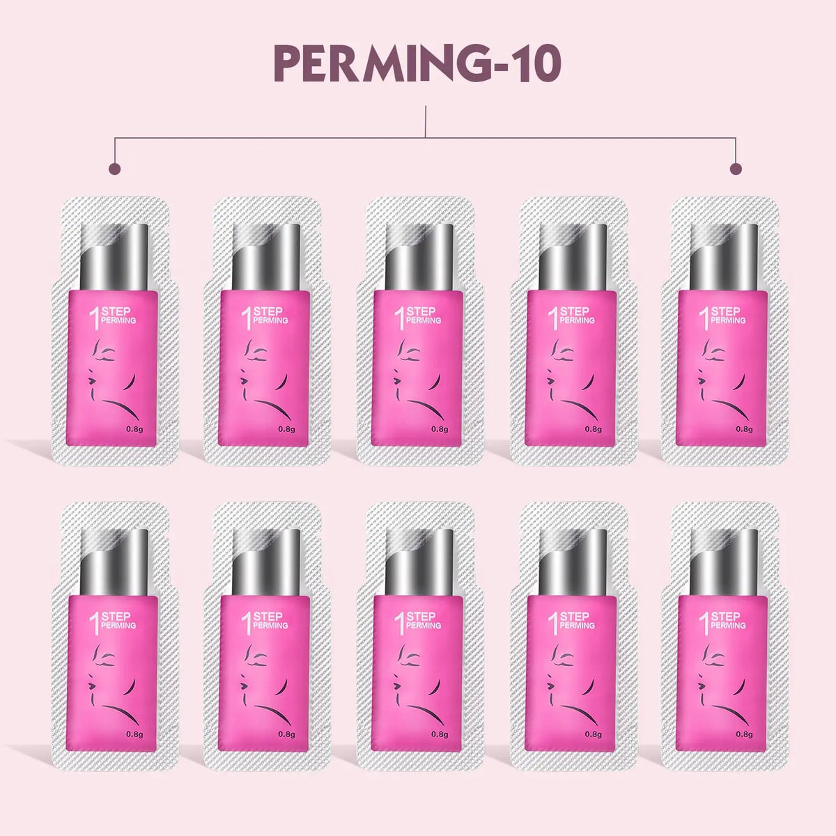 PERMANIA Korea 10 Pcs/Lot 5-8 Mins Lash Lift Eyelash Perm Kit Sachet Number #1#2#3 Setting Lotion Curling Perming Makeup Tool