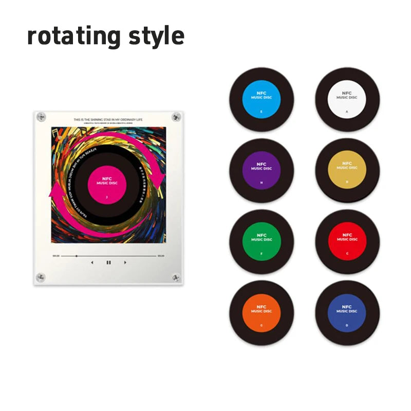 Customized NFC Sensing Song Player With Acrylic Built-in Speaker No Need For Mobile Phone To Customize Refrigerator Stickers