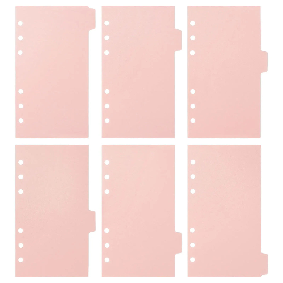 A5 A6 A7 Pink Black  Index Divider Cute 6 Holes For Binder Planner Notebook Stationery Notebook Paper Divider Accessories