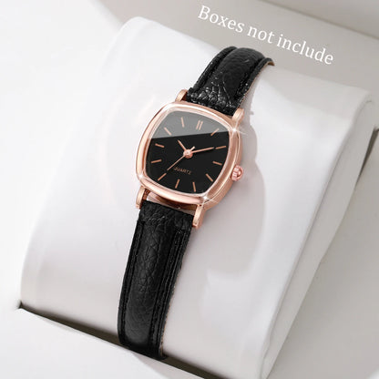 Fashion Small Dial Women Quartz Watch Ladies Simple Leather Band Wristwatches（Without Box）