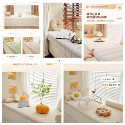 Customized Teddy Sponge Windowsill Cushion 4.5/6.5/9.5 Cm High-Density Sponge Cushion Waterproof Non-Slip Cushion Sofa Cushions
