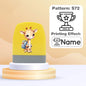 Cartoon Giraffe Customized Name Stamps for Kids,Personalized Waterproof Stamp for Clothing Name Seal for Student&Child