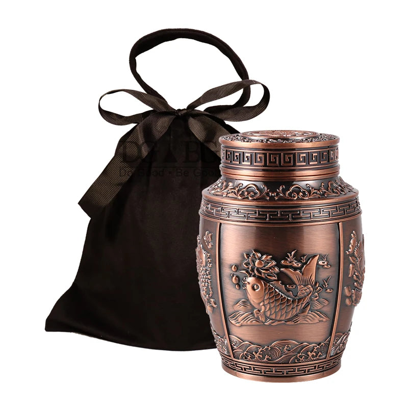 Pet Memorial Keepsake Urns Container for Human Ashes, Metal Cremation Urns, Small Animal Urn, Coffin Box