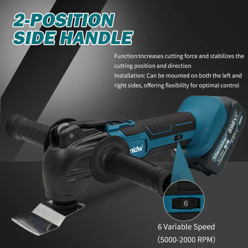 Trimming Cutter: 6-Gear Settings, 18/20V Li-Ion Battery, 340-326mm Length, Multi-Use for Sawing, Cutting, Shoveling For Makita 18v Battery