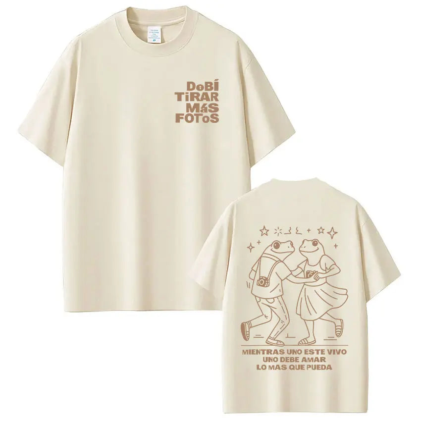 Rapper Bad Bunny T-shirt Debi Tirar Mas Fotos DTMF World Tour T Shirts Men's Women Fashion Vintage Hip Hop T-shirts Streetwear