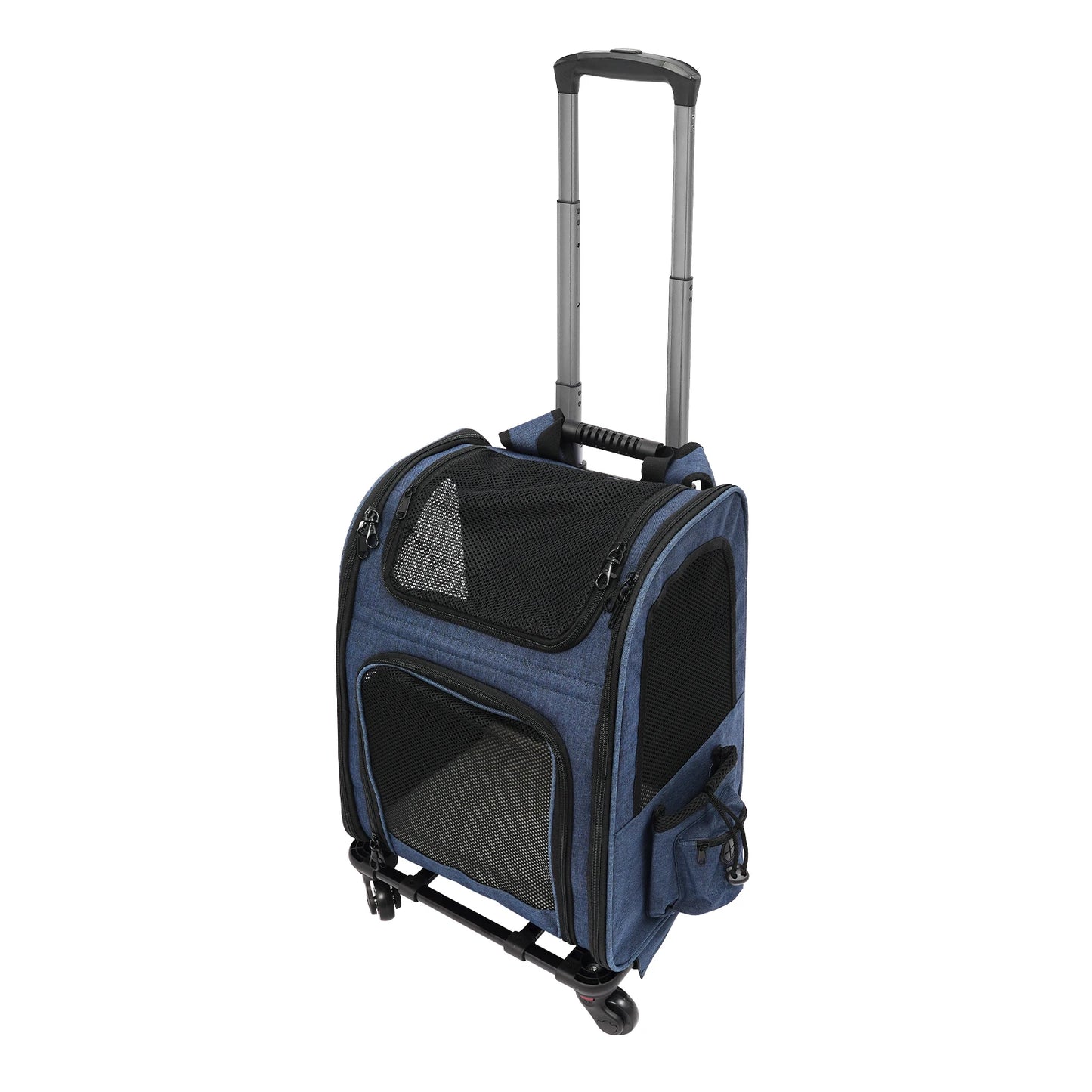 Pet Transport Box with Wheels, Pet Trolley Backpack, Pet Bag Trolley Case for Cats Small Dogs Up to 33lbs