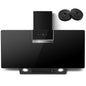 90cm Wall Mounted Cooker Hood 800m³/h A+++ LED Touch Control, Black Glass - Recirculation/Exhaust Option