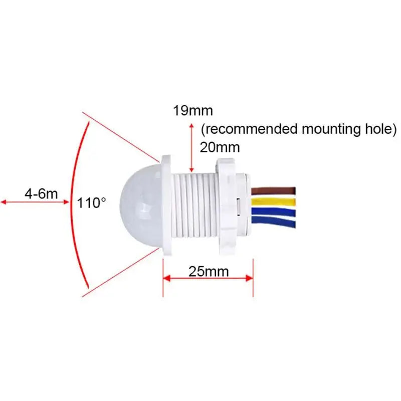 1/2/5PCS Smart PIR Sensor Detector Switch Human Body Infrared Auto On Off Light 110V 220V For LED Lamp Ceiling Light Panel Light