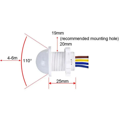 1/2/5PCS Smart PIR Sensor Detector Switch Human Body Infrared Auto On Off Light 110V 220V For LED Lamp Ceiling Light Panel Light
