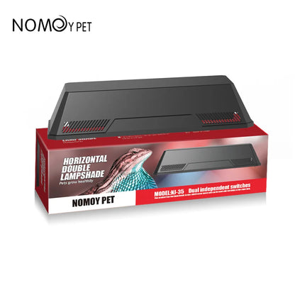 NOMOY Dual Lamp Basking Fixture - Highly Reflective Aluminum Dome for Maximum Heat & UVA/UVB Light Projection