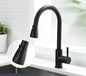 Kitchen Faucets Brushed Nickel Pull Out Kitchen Sink Water Tap Deck Mounted Mixer Stream Sprayer Head Hot Cold Taps Sliver