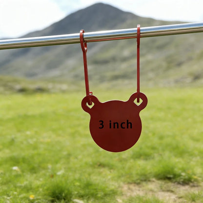 10mm thickness orange panda-shaped AR500 steel shooting practice target plate, suitable for live ammunition, strong and durable.