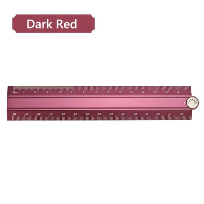 30cm Folding Ruler Drawing Measuirng Tool Aluminum Alloy Straight Ruler Multifunctional Metal Ruler School Office Supplies