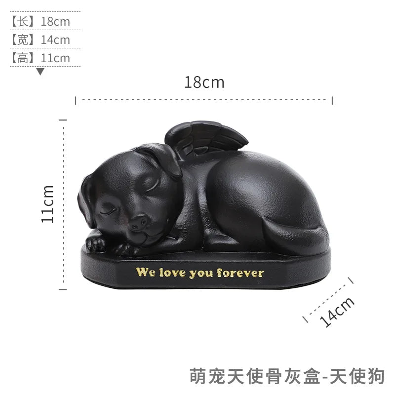 Kitten Puppy Cremation Funeral Box Pet Angel Urn Dog Cat Pet Memorial Ashes