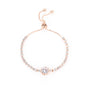 Full of Rhinestones Adjustable 18K Gold Plated Stainless Steel Bracelet For Women 2022 New Trendy Square Zircon Bracelet Jewelry