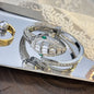LuxuryDiamondEmbedded Fashionable Snake-Shape Bracelet Watch for Women Elegant Open Handbag Stylish European And American Design