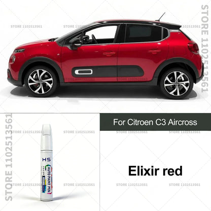 Touch Up Paint Pen Quick Repair Car Scratch Chip Paint Brush Cosmo blue black Montana green Ploar white For Citroen C3 Aircross