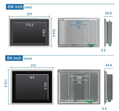 15-23.8 Inch Industrial Touch Screen Panel Pc Aluminum Case Embedded Front Ip65 All In One Industrial Panel Pc