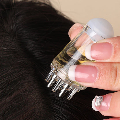 Scalp Applicator Hair Regrowth & Styling Solution Guide Comb Hexagon Head Oil Roller Ball Massage Comb Massage Relaxation Tools