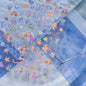 Colorful Bagful Jellyfish Bubbles Swimming Rings Rainbow Stars Ocean Starfish Self Adhesive 5D Nail Art Sticker Manicure Decal