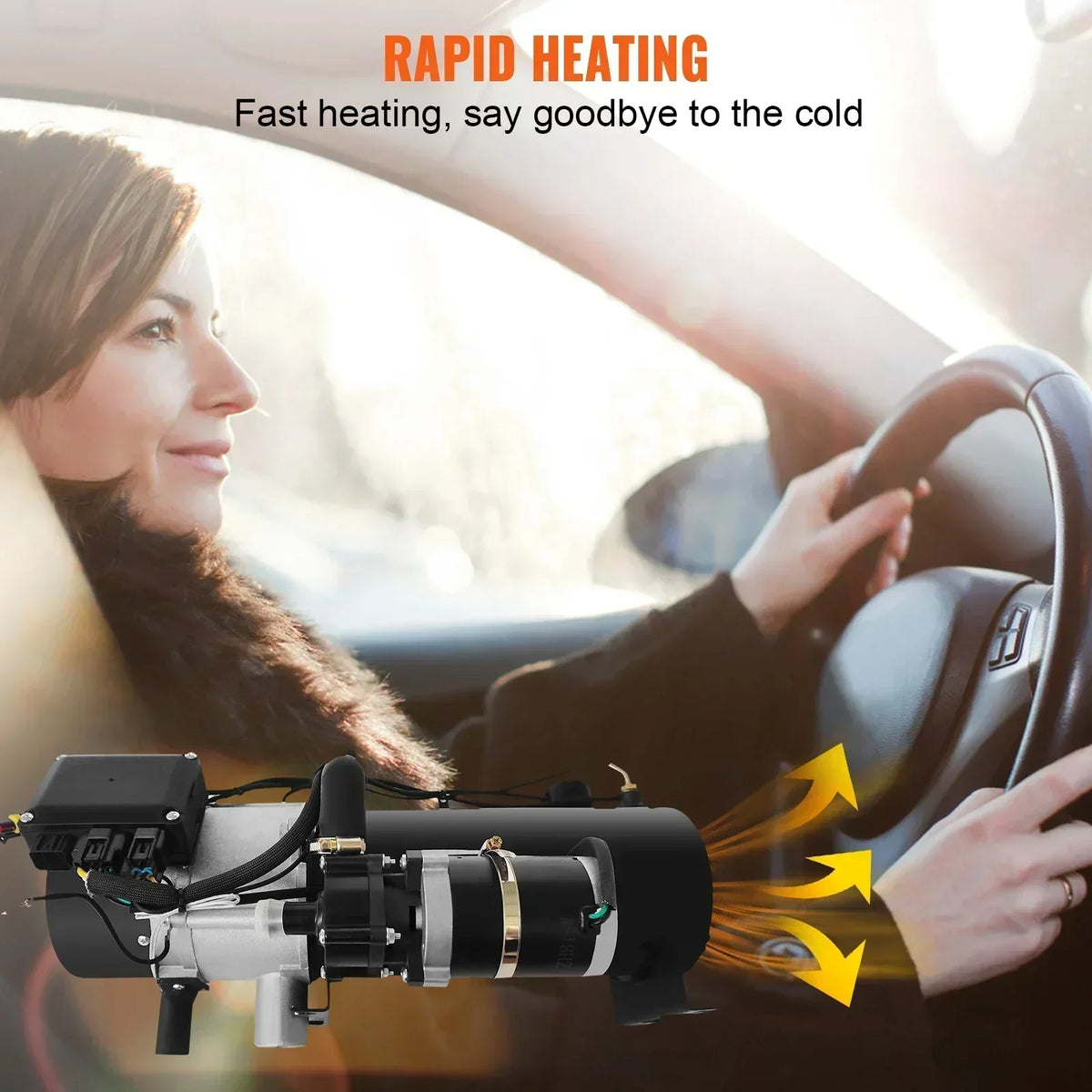 SIHAO Universal Diesel Water Pre‑Heater 10KW, 12V‑24V Dual Voltage Vehicle Fuel Heater, Heavy‑Duty Heating Device for Automobile Engine Warm‑up and Cabin Interior Heating