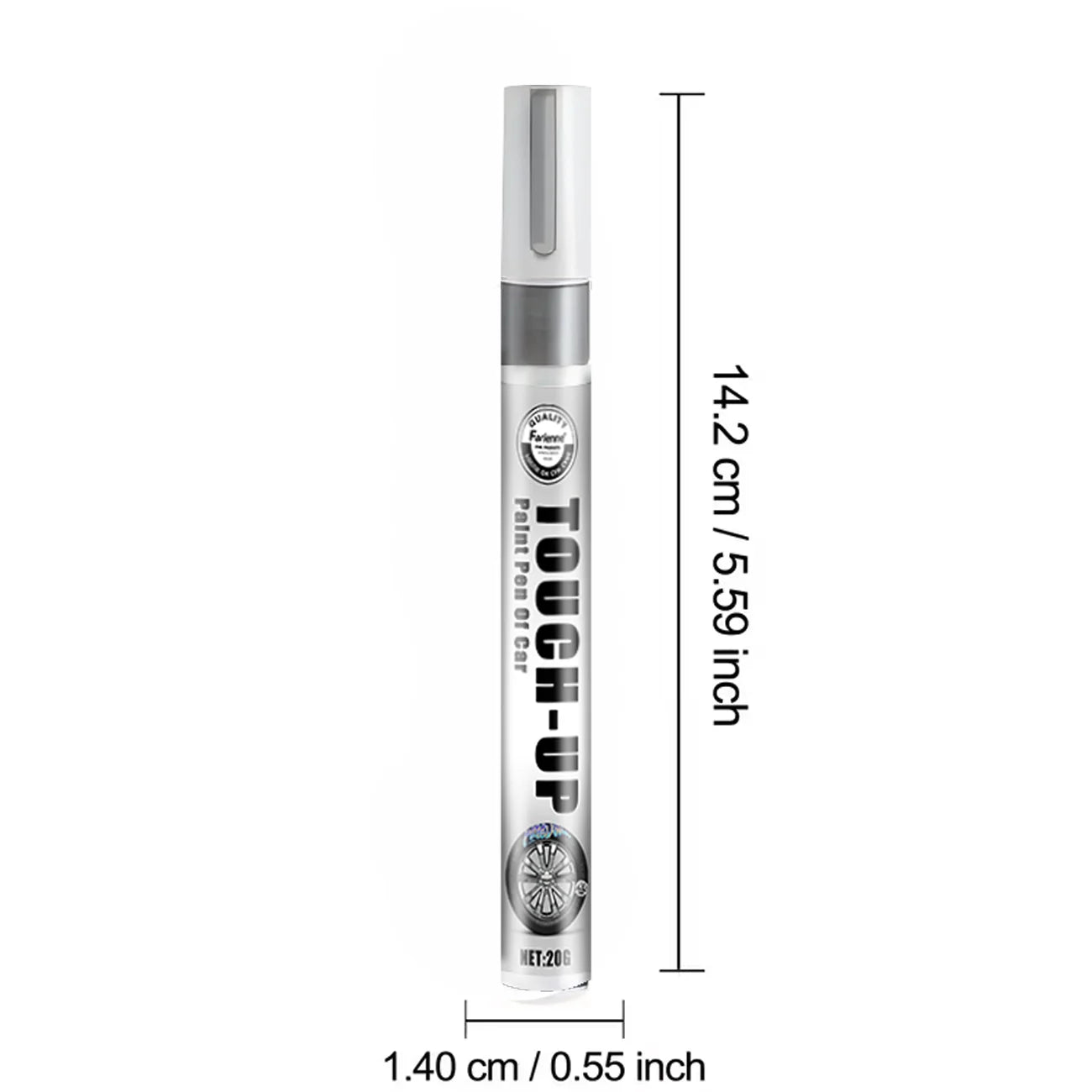 Silver Alloy Wheel Touch Up Paint Pen For Car Rim Scratch Curb Rash Repair Quick Fix Auto Detailing Tool